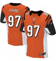Mens Nike Cincinnati Bengals 97 Geno Atkins Elite Orange Alternate NFL Jersey