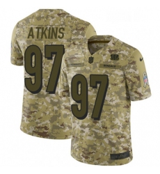 Mens Nike Cincinnati Bengals 97 Geno Atkins Limited Camo 2018 Salute to Service NFL Jersey