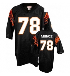 Mitchell and Ness Cincinnati Bengals 78 Anthony Munoz Black Authentic Throwback NFL Jersey