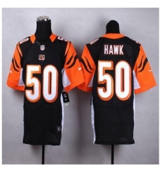 New Cincinnati Bengals #50 A.J. Hawk Black Team Color Men Stitched NFL Elite Jersey
