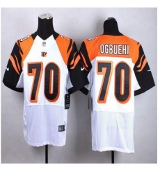New Cincinnati Bengals #70 Cedric Ogbuehi White Men Stitched NFL Elite Jersey