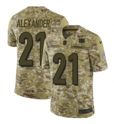 Nike Bengals 21 Mackensie Alexander Camo Men Stitched NFL Limited 2018 Salute To Service Jersey