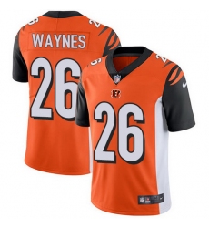 Nike Bengals 26 Trae Waynes Orange Alternate Men Stitched NFL Vapor Untouchable Limited Jersey