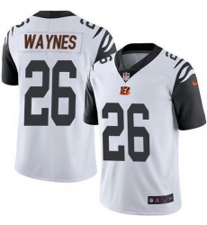 Nike Bengals 26 Trae Waynes White Men Stitched NFL Limited Rush Jersey