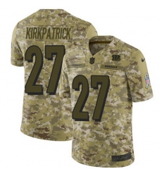 Nike Bengals #27 Dre Kirkpatrick Camo Mens Stitched NFL Limited 2018 Salute To Service Jersey