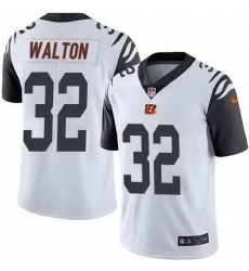 Nike Bengals 32 Mark Walton White Color Rush Limited Jersey