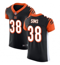 Nike Bengals 38 LeShaun Sims Black Team Color Men Stitched NFL Vapor Untouchable Elite Jersey