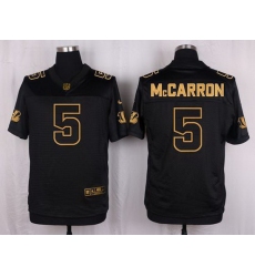 Nike Bengals #5 AJ McCarron Black Mens Stitched NFL Elite Pro Line Gold Collection Jersey