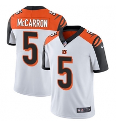 Nike Bengals #5 AJ McCarron White Mens Stitched NFL Vapor Untouchable Limited Jersey
