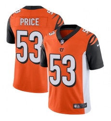 Nike Bengals #53 Billy Price Orange Alternate Mens Stitched NFL Vapor Untouchable Limited Jersey