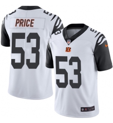 Nike Bengals #53 Billy Price White Mens Stitched NFL Limited Rush Jersey
