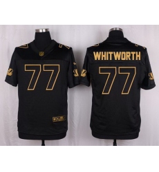 Nike Bengals #77 Andrew Whitworth Black Mens Stitched NFL Elite Pro Line Gold Collection Jersey