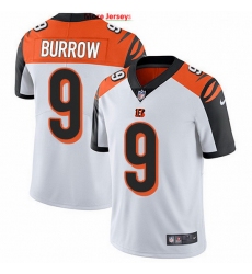 Nike Bengals 9 Joe Burrow White Men Stitched NFL Vapor Untouchable Limited Jersey