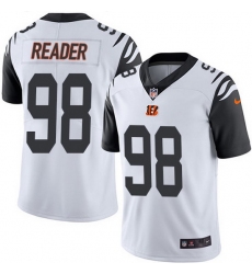 Nike Bengals 98 D J  Reader White Men Stitched NFL Limited Rush Jersey