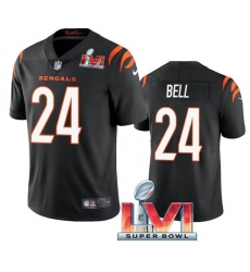 Nike Cincinati Bengals 24 Vonn Bell Black 2022 Super Bowl LVI Vapor Limited Jersey