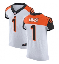 Nike Cincinnati Bengals 1 Ja 27Marr Chase White Men Stitched NFL New Elite Jersey