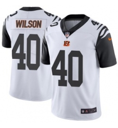 Nike Cincinnati Bengals 40 Brandon Wilson Mens Limited White Color Rush Vapor Untouchable Jersey