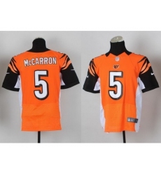 Nike Cincinnati Bengals 5 AJ McCarron Orange Elite NFL Jersey