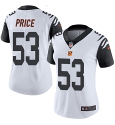 Nike Bengals #53 Billy Price White Womens Stitched NFL Limited Rush Jersey
