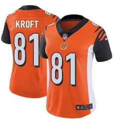 Nike Bengals #81 Tyler Kroft Orange Alternate Womens Stitched NFL Vapor Untouchable Limited Jersey