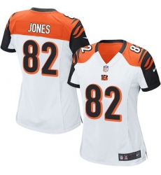 Nike Bengals #82 Marvin Jones White Womens Stitched NFL Elite Jersey