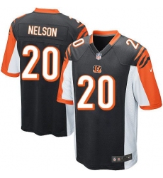 Nike Bengals #20 Reggie Nelson Black Team Color Youth Stitched NFL Elite Jersey