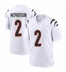 Youth Cincinnati Bengals #2 Evan McPherson 2021 White Vapor Limited Stitched NFL Jersey