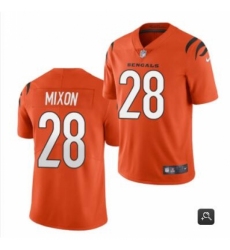 Youth Cincinnati Bengals #28 Joe Mixon 2021 Orange Vapor Limited Stitched NFL Jersey