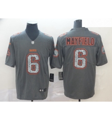Browns 6 Baker Mayfield Gray Camo Vapor Untouchable Limited Jersey