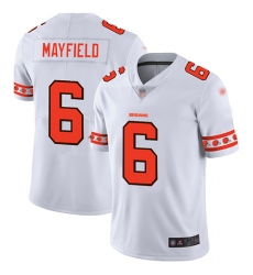 Browns 6 Baker Mayfield White Mens Stitched Football Limited Team Logo Fashion Jersey