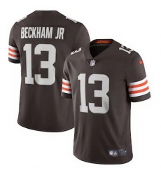 Cleveland Browns 13 Odell Beckham Jr  Men Nike Brown 2020 Vapor Limited Jersey