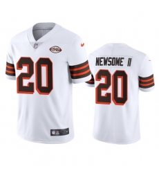 Cleveland Browns 20 Greg Newsome II Nike 1946 Collection Alternate Vapor Limited NFL Jersey  White