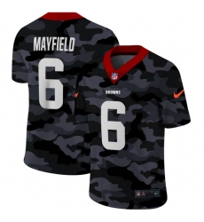 Cleveland Browns 6 Baker Mayfield Men Nike 2020 Black CAMO Vapor Untouchable Limited Stitched NFL Jersey