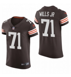 Cleveland Browns 71 Jedrick Wills Jr  Nike Men Brwon Team Color Men Stitched NFL 2020 Vapor Untouchable Elite Jersey