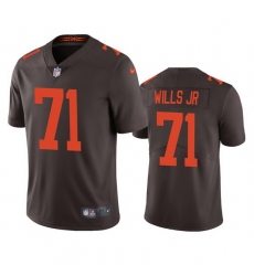 Cleveland Browns 71 Jedrick Wills Men Nike Brown 2020 NFL Draft Alternate Vapor Limited Jersey