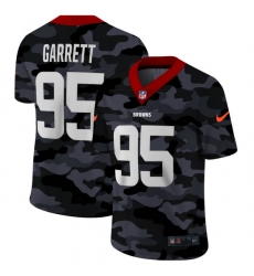 Cleveland Browns 95 Myles Garrett Men Nike 2020 Black CAMO Vapor Untouchable Limited Stitched NFL Jersey