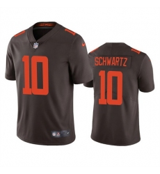 Men Cleveland Browns 10 Anthony Schwartz Brown Vapor Untouchable Limited Stitched Jersey