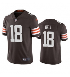 Men Cleveland Browns 18 David Bell Brown Vapor Untouchable Limited Stitched Jersey