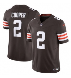 Men Cleveland Browns 2 Amari Cooper Brown 2023 F.U.S.E. Vapor Untouchable Limited Stitched Jersey