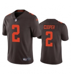 Men Cleveland Browns 2 Amari Cooper Brown Color Rush Vapor Untouchable Limited Stitched jersey