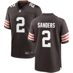 Men Cleveland Browns 2 Shedeur Sanders Brown Vapor Limited Stitched Football Jersey
