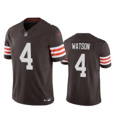 Men Cleveland Browns 4 Deshaun Watson Brown 2023 F.U.S.E. Vapor Untouchable Limited Stitched Jersey