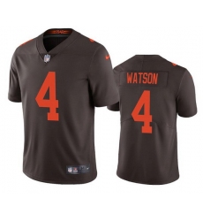 Men Cleveland Browns 4 Deshaun Watson Brown Color Rush Vapor Untouchable Limited Stitched jersey