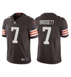 Men Cleveland Browns 7 Jacoby Brissett Brown Vapor Untouchable Limited Stitched jersey