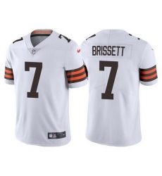 Men Cleveland Browns 7 Jacoby Brissett White Vapor Untouchable Limited Stitched jersey