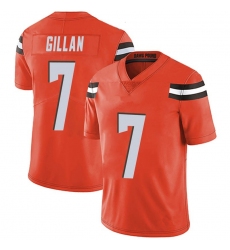 Men Cleveland Browns 7 Jamie Gillan Orange Limited Alternate Vapor Untouchable Nike Jersey
