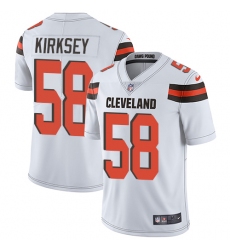 Men Nike Browns #58 Christian Kirksey White Stitched NFL Vapor Untouchable Limited Jersey