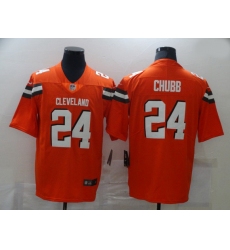Men Nike Cleveland Browns 24 Nick Chubb Orange Vapor Untouchable Limited Jersey