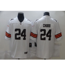 Men Nike Cleveland Browns 24 Nick Chubb White 2020 New Vapor Untouchable Limited Jersey