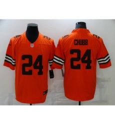 Men's Cleveland Browns #24 Nick Chubb Orange Player Limited Jersey